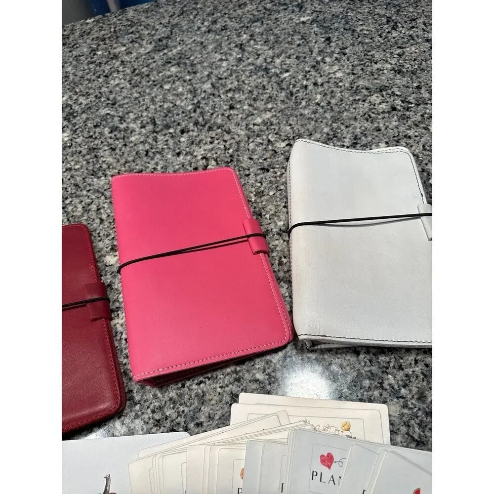 Lot of Planner Perfect Leather Travelers Notebook-Wide and journals